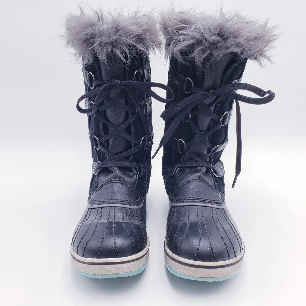 Sorel Youth 6 Womens‎ 7.5 Tofino II Suede Waterproof Winter Boots Fur Trim